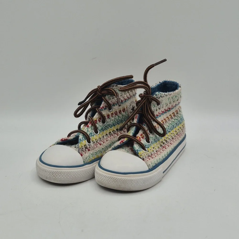 Converse Chuck Taylor All Star Shoes Infants Size 7 Multi Knit High Top 746956F